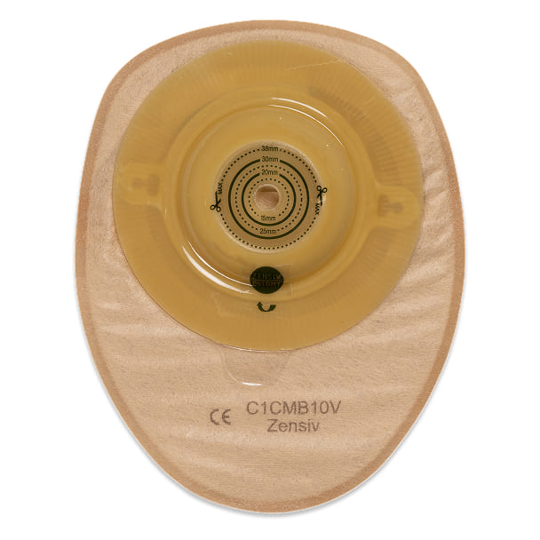 C1CMB10V Калоприемник Зенсив, конвекс, непр, фильтр, смотровое окно, закрыт,с вентил. отв. 10-38мм. ОксМед, Германия